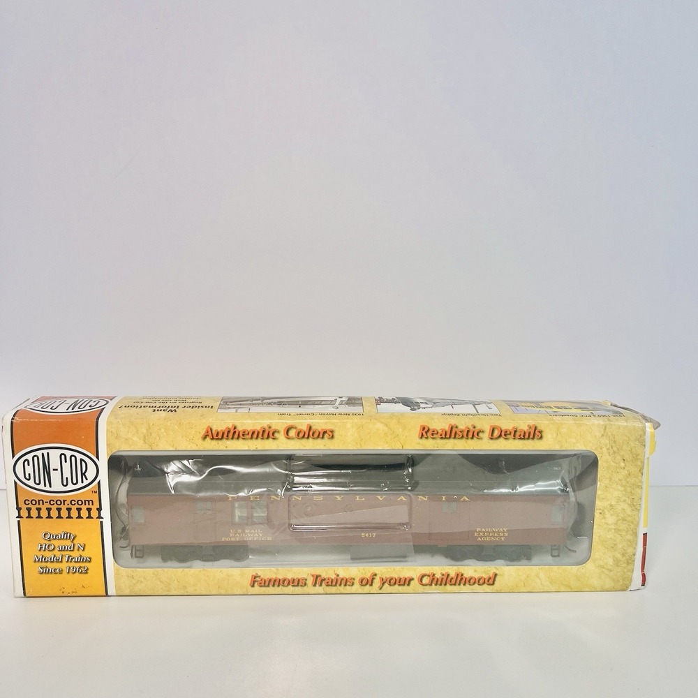 Con-Cor HO Scale Pennsylvania RR MUmP54 Baggage-Mail Car #5417 – Non-Powered